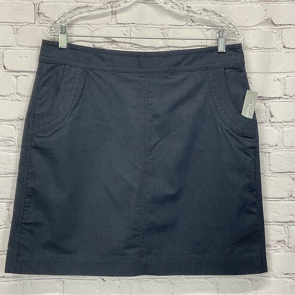 Christopher & Banks Skort Women's Size 10 Blue Polka Dot Athleisure Sports Beach